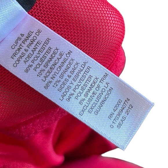 Passion Forever Red Black Mesh Floral Lace Rhinestone Padded Lingerie Slip Dress - Picture 7 of 7